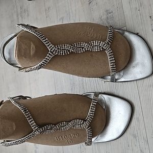 Stuart Weitzman rhinestones sandals size 10
